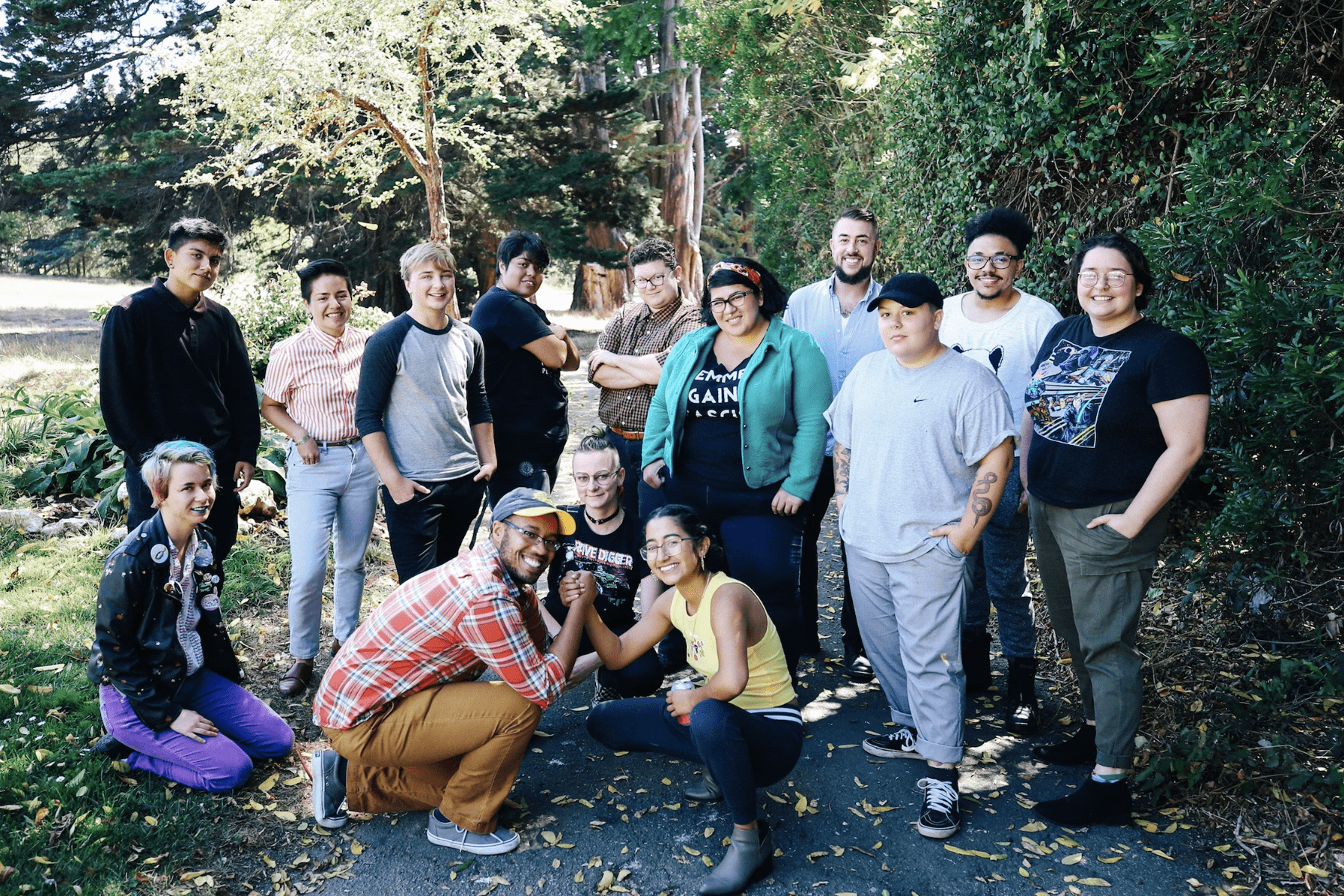 Students and staff from the Lionel Cantu Queer Center